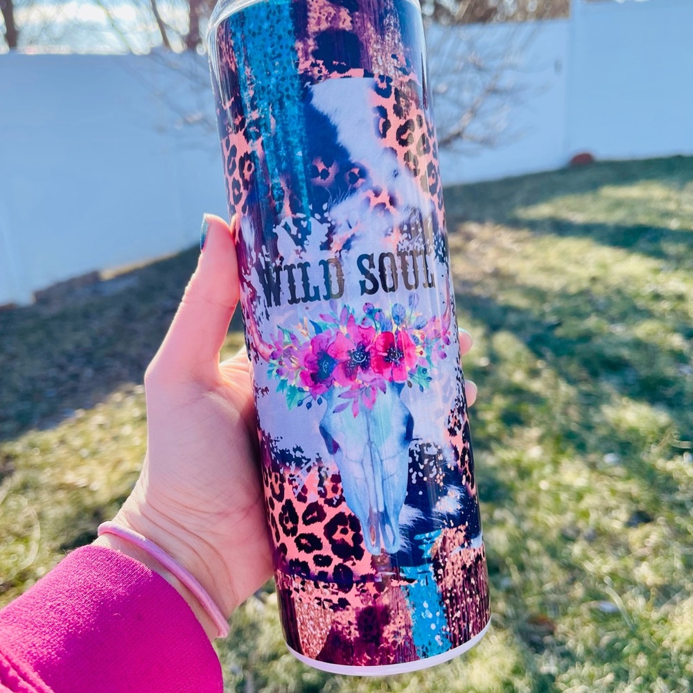 Wild soul sublimation tumbler